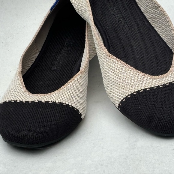 Rothy’s Tuxedo Captoe Square Toe Flats. Woman’s Size 6 1/2, Fits Size 6 - Picture 8 of 12